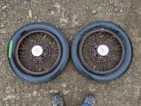 (2) Antique Goodyear Tires On Wheels