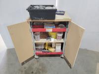 Rolling Shop Cabinet with Contents