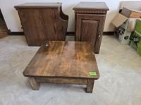 (2) End Tables & Foot Stool