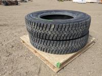 (2) Bridgestone M775 11R24.5 Tires