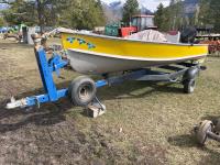 Naden 14 Ft Aluminum Boat w/ 7.5 Mercury Outboard Motor & S/A Trailer
