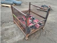 1 Steel Crate of Truck Tail Lights and Brackets