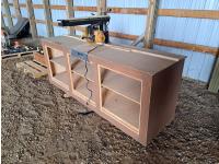 27.5 Inch X 95 Inch Wooden Work Bench with Dewalt 250 Radial Arm Saw