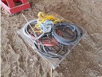Qty of Misc Cables, Hoses, Cable Winch & Misc