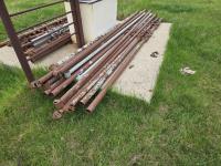 (11) WW 12 Ft Alley Spreader Pipes, (6) WW 11 Ft Posts
