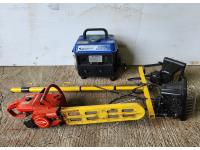 Generator, Chainsaw, and Work Light