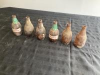 (6) Antique Glass Bottles