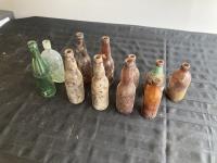 (11) Antique Glass Bottles