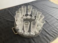 Qty of Antique Glasses w/ Tray