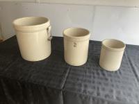 (3) Antique Pottery Pots
