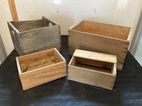 (4) Wooden Boxes 