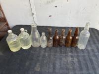 (10) Glass Bottles 