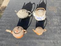 (4) Teapots 