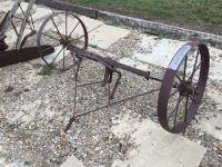 Antique Metal Axle & Wheels 