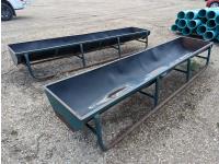 (2)11 Ft Poly Feed Bunks