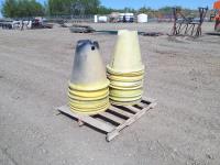 (21) 3X12 Inch Plastic Pipe Cones