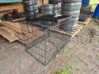 48 Inch Wire Mesh Dog Kennel, 16 Ft of Hinged Wire Mesh Dog Run Panels